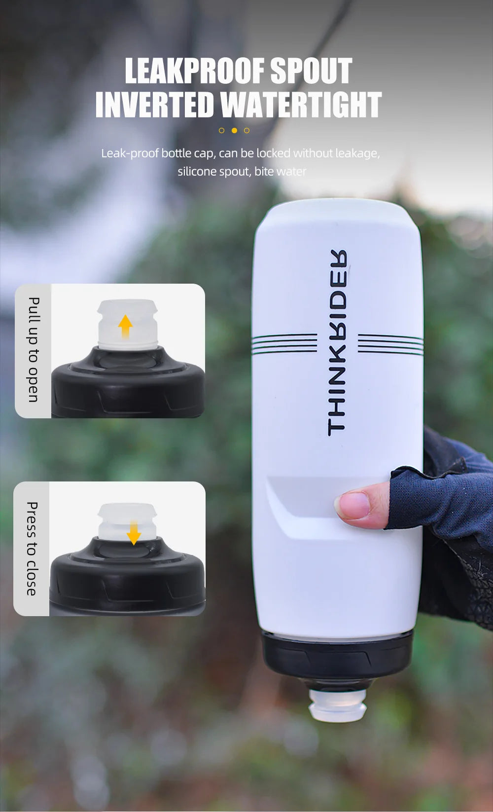 ThinkRider Garrafa de Água para Ciclismo – 620ml/750ml