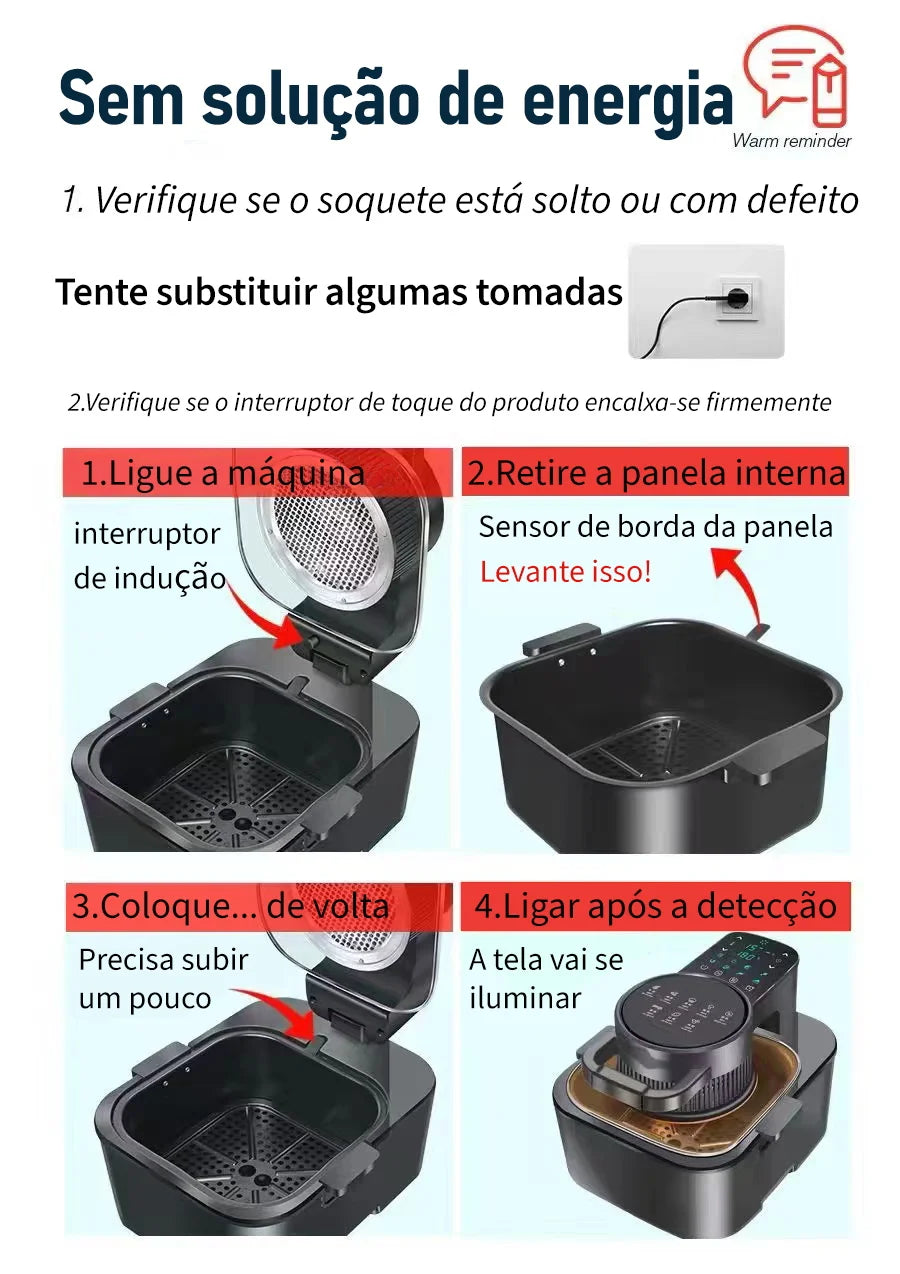 Air Fryer 7L 220V – Fritadeira Elétrica Sem Óleo