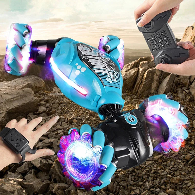 Carro de Drift RC 4WD - Controle por Gestos e Luzes LED!