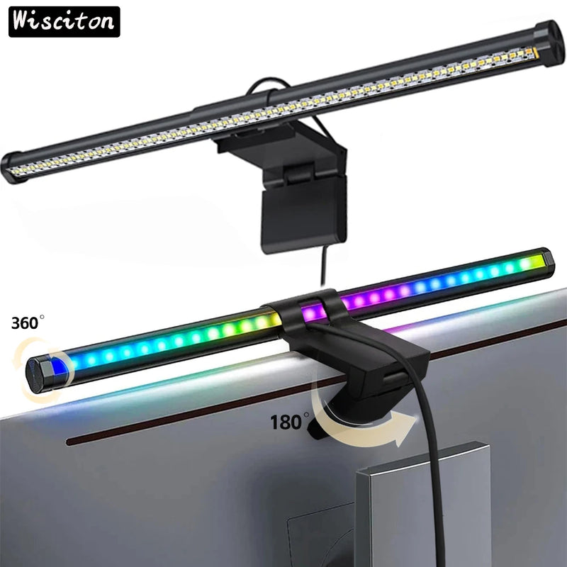 LED Monitor Light Bar for Computer Screen - RGB Atmosphere Table Lamp (44cm)