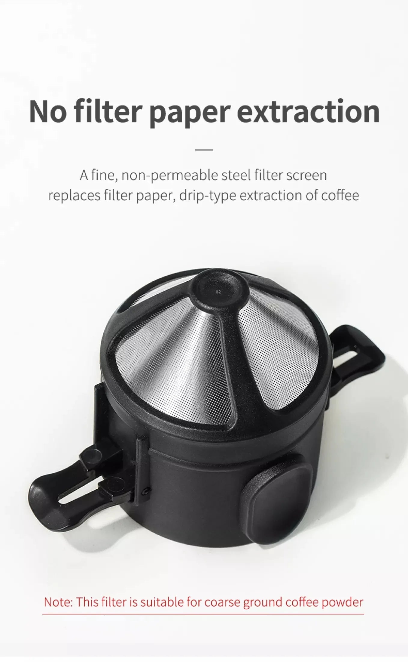 Filtro de Café Portátil em Aço Inoxidável 304 – Reutilizável e Sustentável