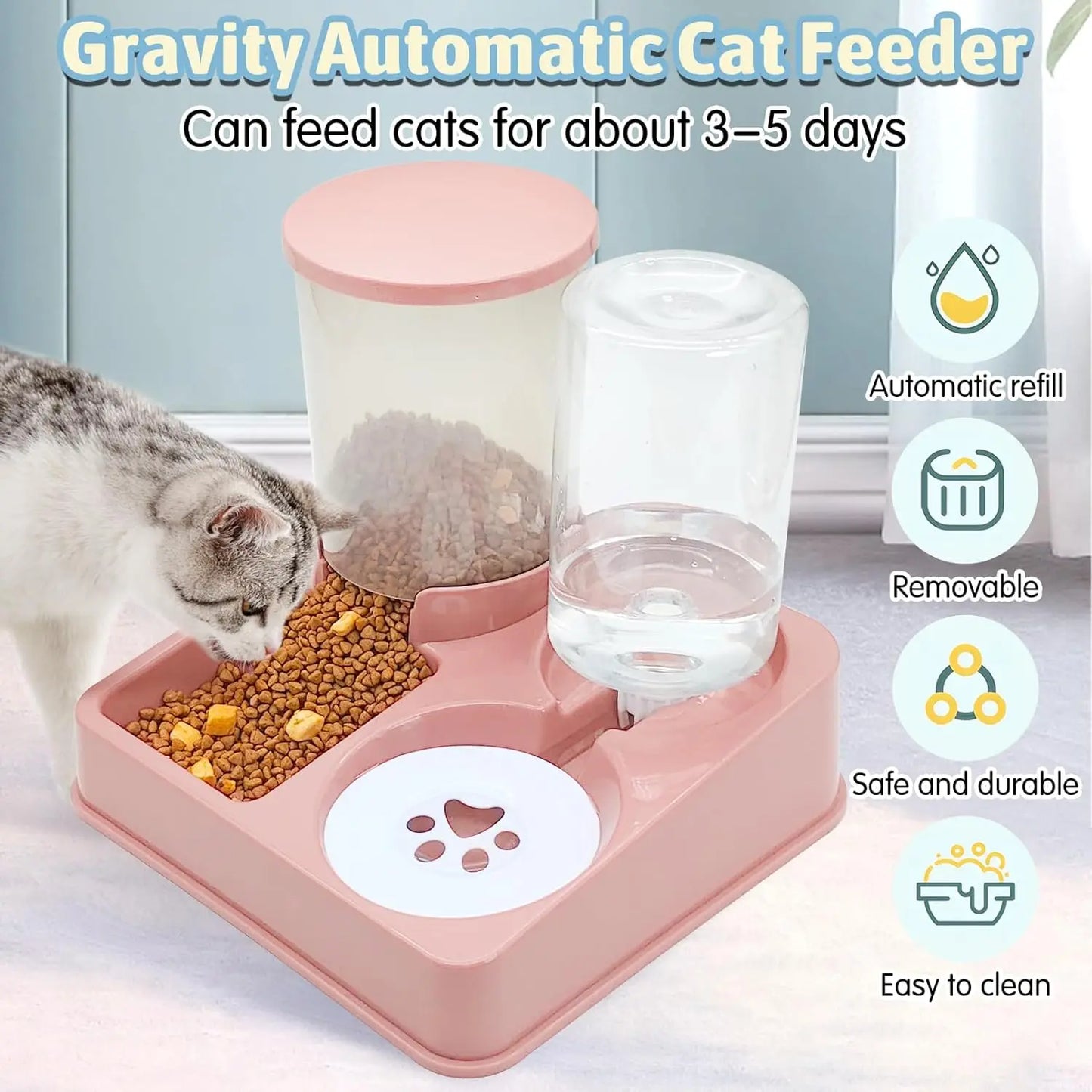 Comedouro e Bebedouro Automático 2 em 1 para Pets!