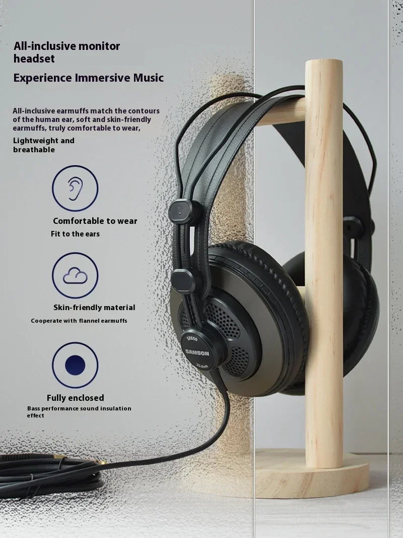 SAMSON SR850 Headphones – Fones de Ouvido Semi-Fechados Profissionais para Gravações