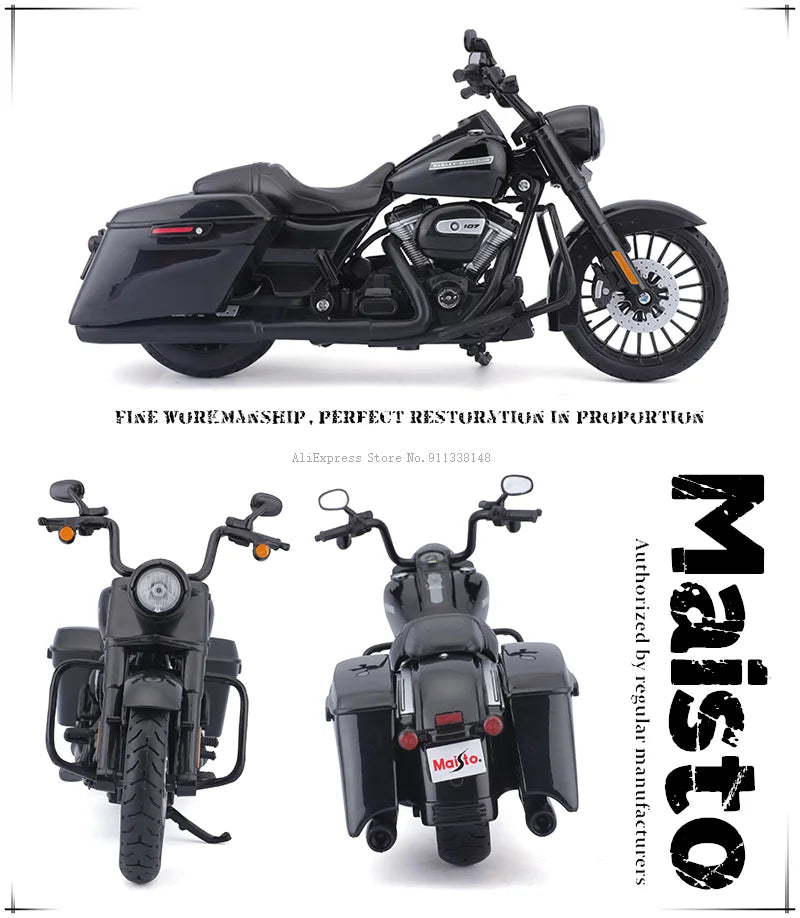 🏍️ Miniatura Harley-Davidson Road King Special 2017 1:12 Maisto – Moto Clássica Colecionável (Diecast)