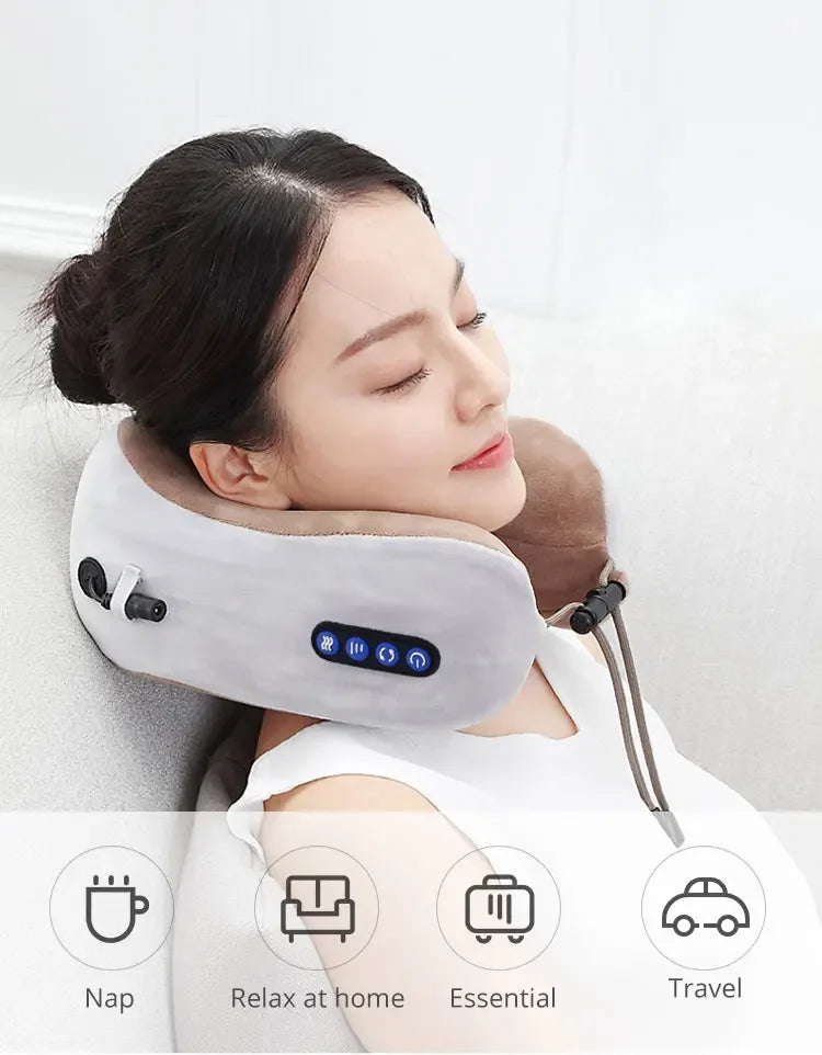 Massageador Cervical Portátil - Relaxamento em Qualquer Lugar!