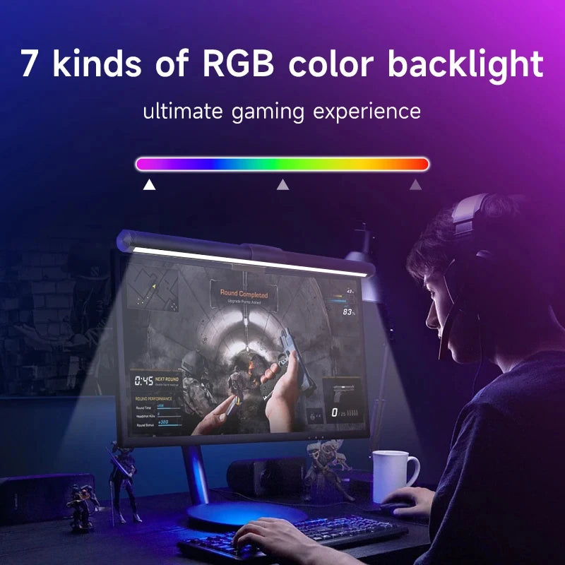 LED Monitor Light Bar for Computer Screen - RGB Atmosphere Table Lamp (44cm)