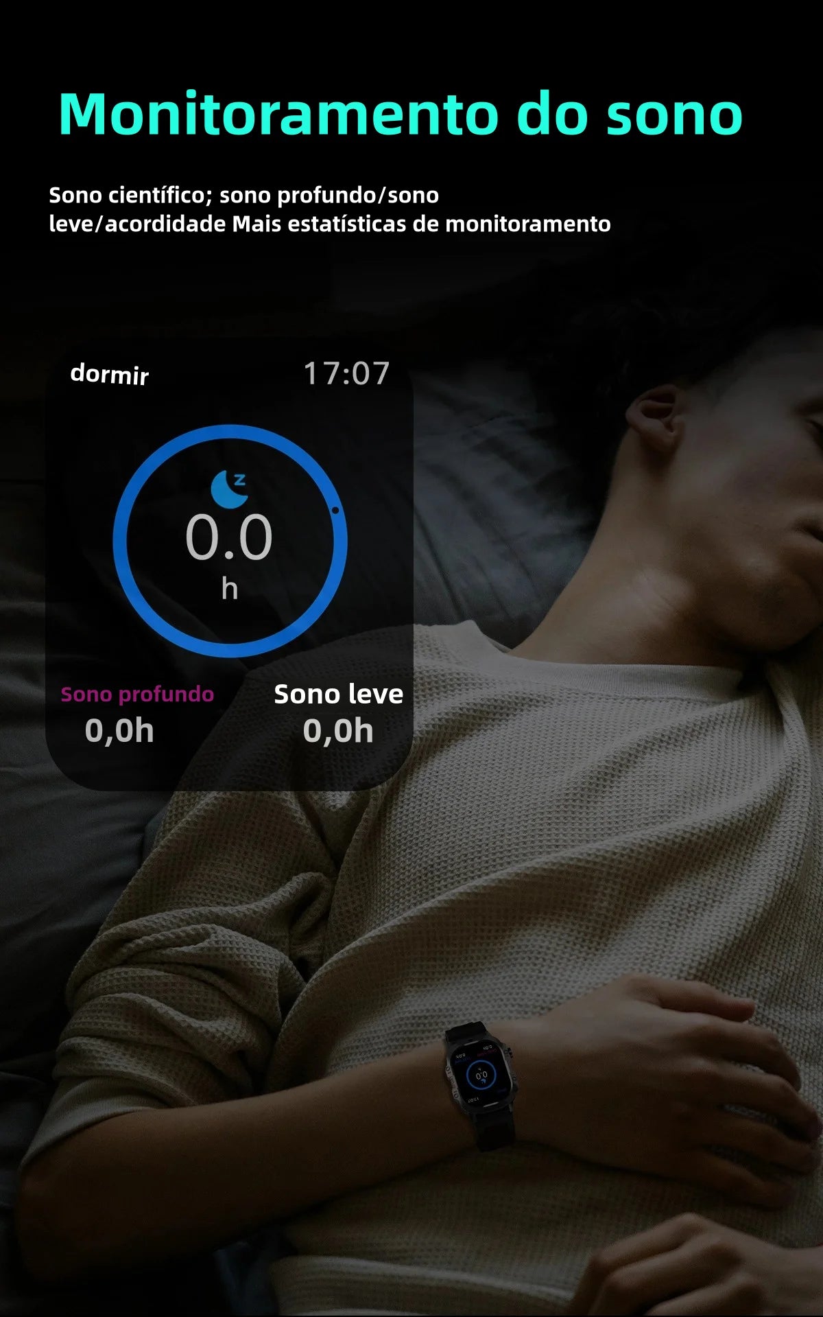 Smartwatch Esportivo 2.01" com Monitor de Saúde e Chamadas Bluetooth