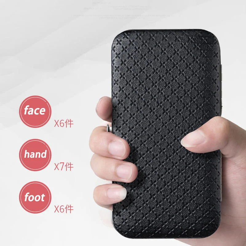 Kit de Manicure e Pedicure Profissional – 19 Peças!