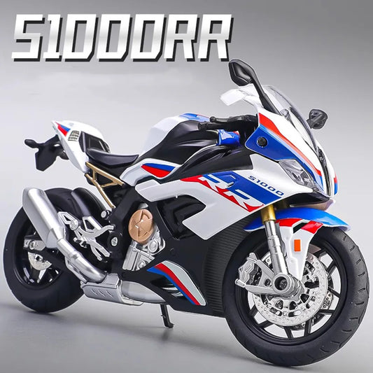 🏍️ Miniatura Moto BMW S1000RR & Kawasaki Ninja H2R 1:12 RMZ City – Modelo Super Esportivo com Luz, Som e Suspensão (Diecast)
