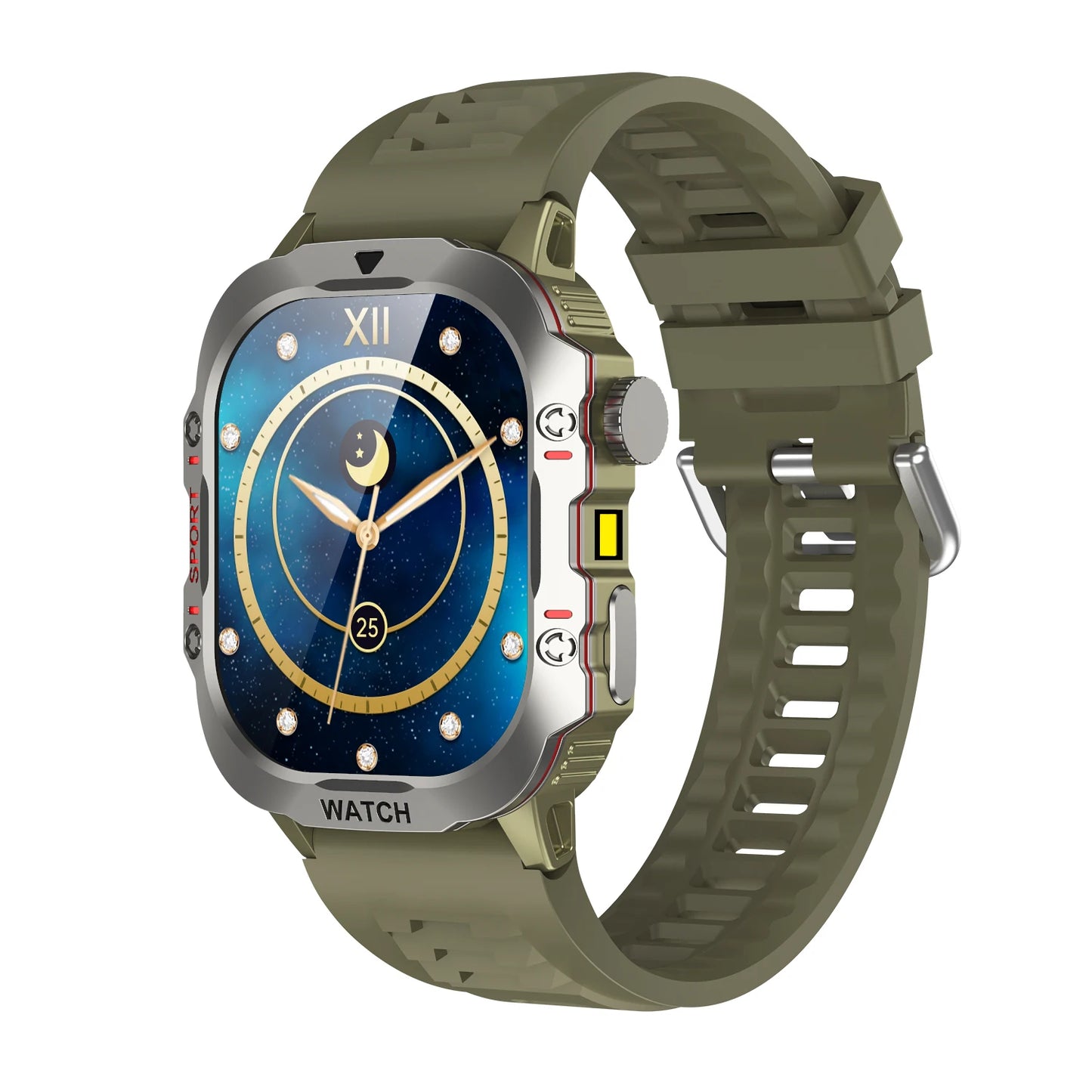Smartwatch Esportivo 2.01" com Monitor de Saúde e Chamadas Bluetooth