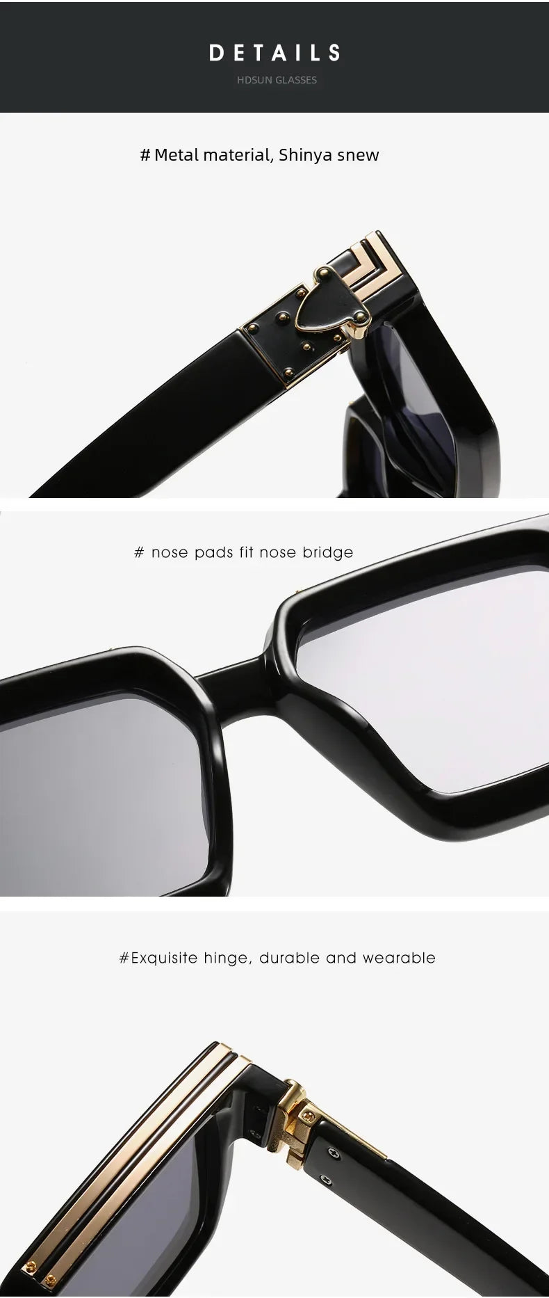 Óculos de Sol Square Fashion – Estilo Milionário!