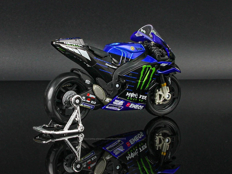 🏍️ Miniatura Moto Yamaha Factory Racing Team 2022 1:18 Maisto – Modelos #21 Morbidelli e #20 Quartararo (Diecast)