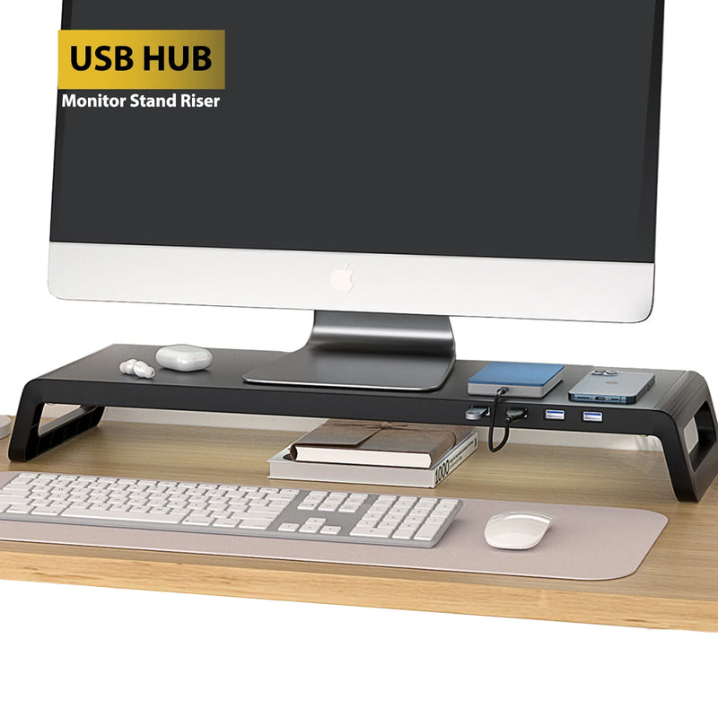 Suporte para Monitor com ou sem Hub USB 3.0 – Elevação Ergonômica e Organização para Desktop