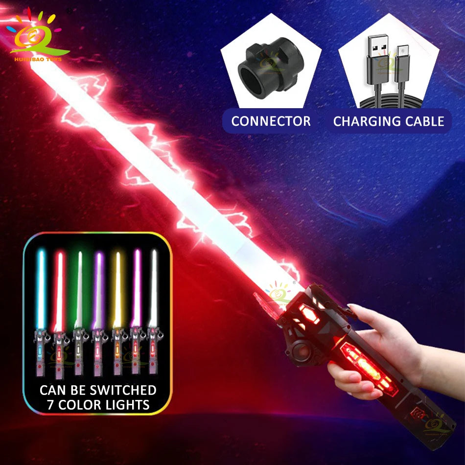 Sabre de Luz Retrátil com Efeitos Sonoros e Luminosos