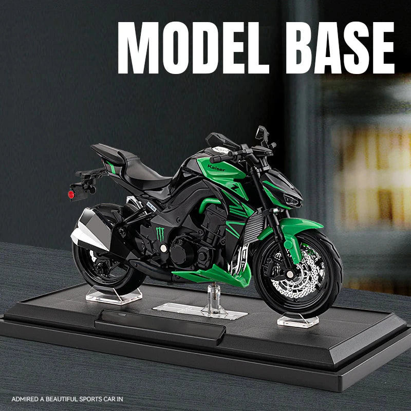 1:12 Kawasaki Z1000 Street Cars Motorcycle Diecast Model Car Alloy Metal With Base Display Collections Hobby Home Decoration Boy
