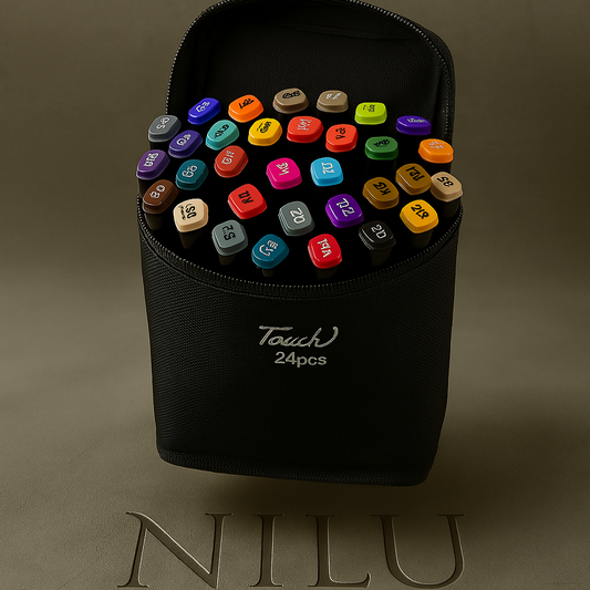 Caneta marcador Artístico 24 Cores - Caneta Dupla Face para Estudantes e Artistas!